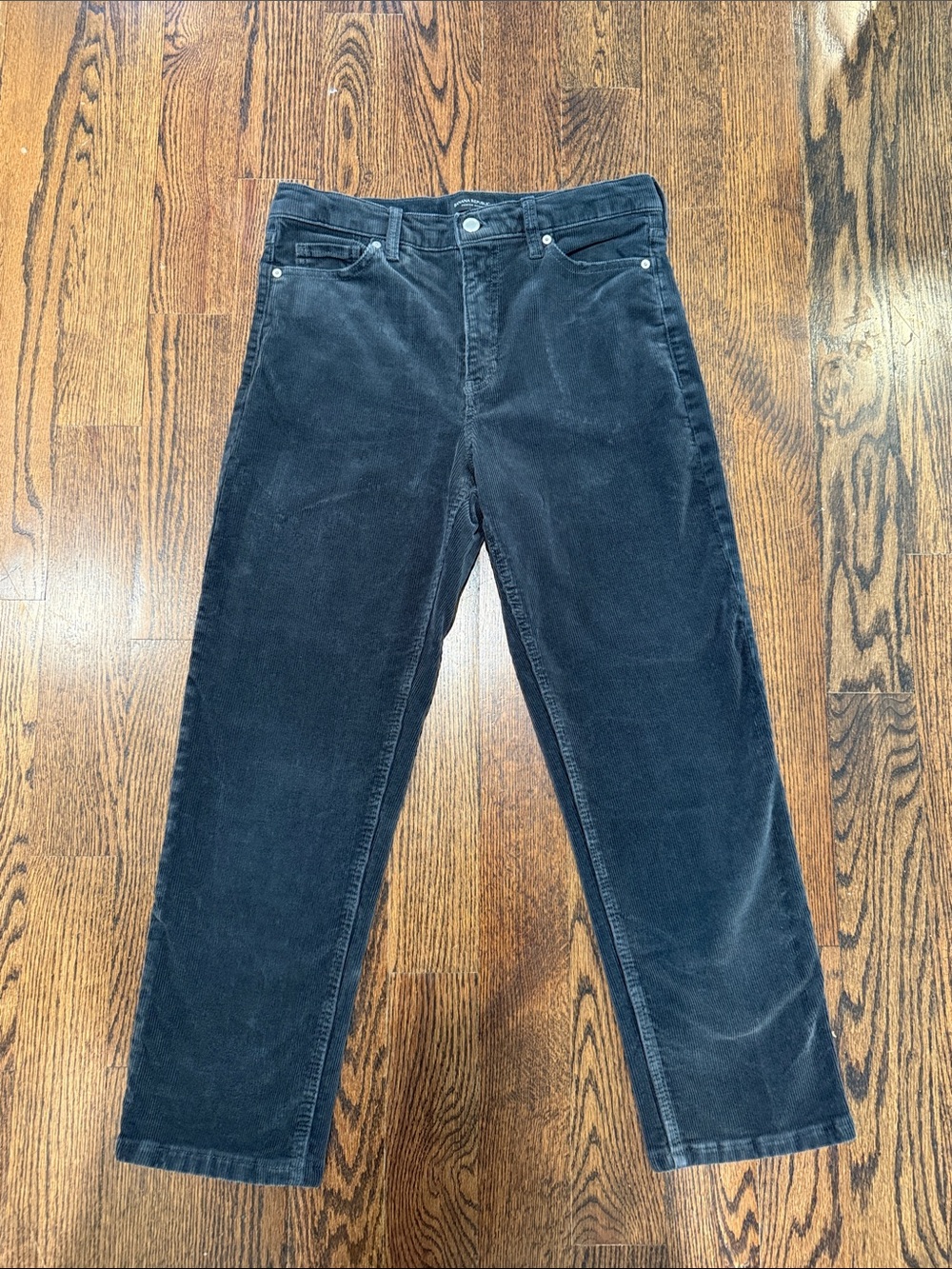 Banana Republic High Rise Charcoal Grey Charcoal Denim Straight-Leg Pants 28